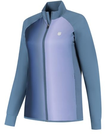 Chaqueta de Pista K-Swiss Hypercourt 5 – Infinity/Neon Purple | Chaqueta Femenina de Tenis/Padel