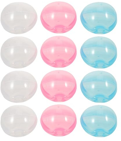 Gogogmee 12pièces Étui à Sucette Transparent pour Garçon Fille Boîte de Rangement Légère et Réutilisable Étui de Voyage pour Sucette Boîte de Rangement Portable pour Parc et Poussette