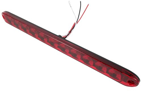 PENIKOKO Tira de Luz Freno Trasera LED Roja de 11 LED para Automóvil Tercera Luz de Freno Alta Resistente al Agua y Montaje para Suv Camiones y Remolques de Parada para Seguridad