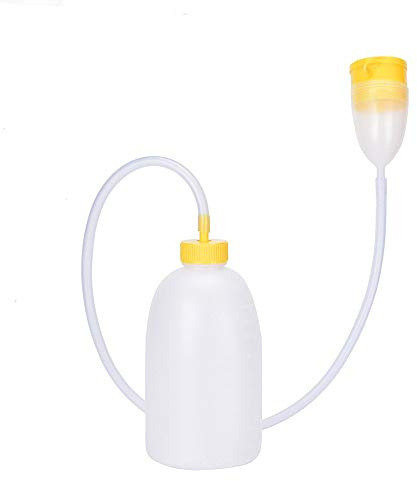 Hanured® Urinflaska för män, säng urinflaska, 1 700 ml reseurinflaska för män med slang