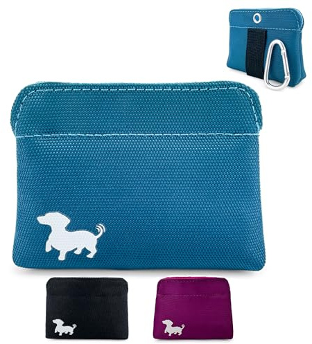 Swaggly Pocket Sized Dog Treat Pouch - Treat Pouches for Pet Training - Dog Treat Pouch with Magnetic Closure - Dog Walking Treat Bag for Dog Training - Turquoise