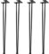 STILISTA® 4er Set Hairpin Legs Möbelfüße mit Zwei Stangen 10 bis 70 cm, schwarz oder Silber