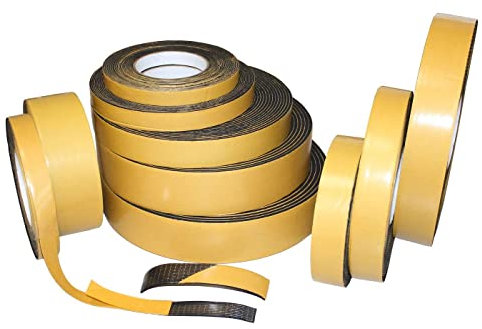 Lumonic 10m EPDM cinta de estanqueidad autoadhesiva 40mm x 5mm I estanqueidad para ventanas y puertas I junta de ventana puerta caucho para protección contra el frío