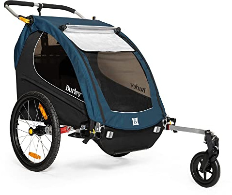 Burley Encore® X Kids Bike Trailer & Stroller, Pacific Blue, Double