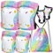 Unicorn Castle Einhorn-Knie- und Ellbogenschützer für Kinder und Mädchen, 6-in-1, verstellbare Schutzausrüstung, Set mit Kordelzug, 3–8 Jahre