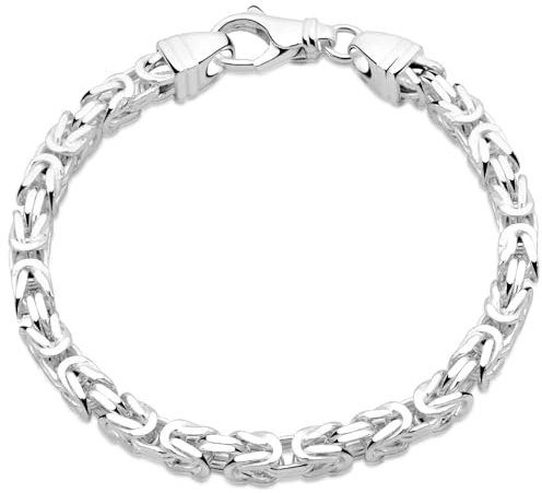 Tony Fein Königsarmband 5 mm 925er Sterling Silber Massiv 21 cm