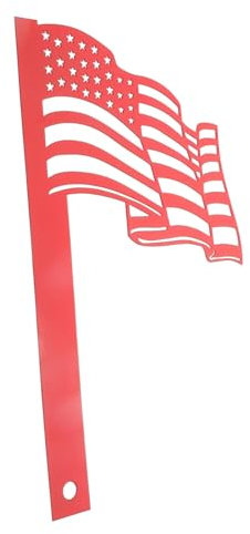 Kisangel Decorazione Per Cassetta Postale Metallo Forma Di Bandiera Ornamento Creativo Per Giardino Cortile e Terreno Elemento Decorativo Per Casa e Attività Commerciali