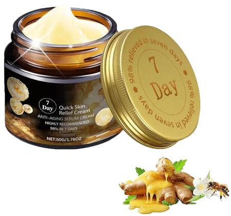 7-Tage-Schnellreparaturcreme für die Haut,Multieffekt-Hautpflegecreme,Kurkuma Pflegecreme für trockene Haut,Hautcreme,Gesichtscreme,Geeignet Für Alle Hauttypen (1)