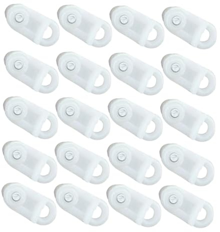 iplusmile Deslizadores De Riel De Cortina De Plástico Doble Polea Pequeño Tamaño 100 Piezas Para Sistema De Rieles Protección De Cortinas Ambiente Silencioso Hogar Oficina
