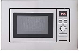 Montpellier Domestic Appliances 700W Slim Depth Solo Microwave Stainless Steel - 17ltr - LED, MWBI17-300