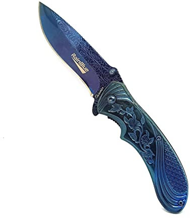 ARMERIAONLINE SINCE 1999 Couteau lame Damas Damassé couteau de collection de poche refermable