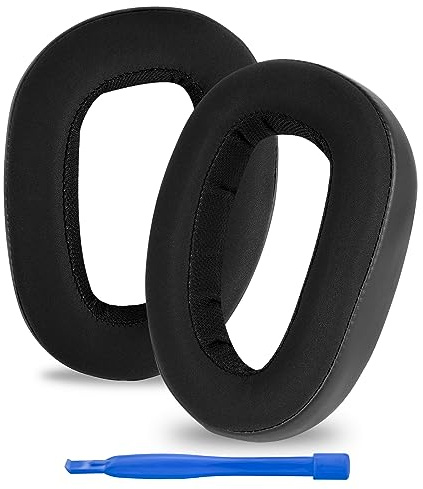 Linkidea ersättningsöronkuddar för Sennheiser GSP 600, GSP 670, GSP 500 Professional Gaming, GSP 601 och GSP 602 hörlurar (hybridvelour/svart)