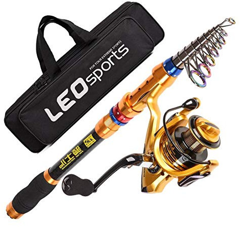 TTSJSM Tragbare Teleskop-Angelrute, Highgeschwindigkeit 5,5: 1 Metallspule Fischereispinnrolle 13 + 1BB 2000-5000 Serie Saltwater Fischereirad für Angelgerät (Size : 3m Rod Reel Bag)