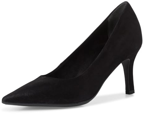 Tamaris Escarpins Classiques pour Femmes, Chaussures de Cour pour Femme, Chaussures tactiles, Structure Noire, 40 EU