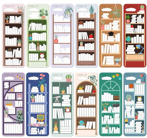 60Pcs Book Tracker Bookmarks Double-Sided Reading Page Markers Book Markers for Reading, Reading List Bookmark for Teacher Students Back to School Supplies Bookish Friends All Age