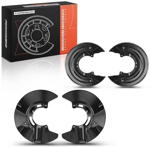 Frankberg 4x Placa de anclaje del disco de freno Delantero Trasera Izquierda Derecha Compatible con Transporter V Plataforma/chasis 7JD 7JE 7JL 7JY 7JZ 1.9L-3.2L 2003-2013 Replace# 7E0615611