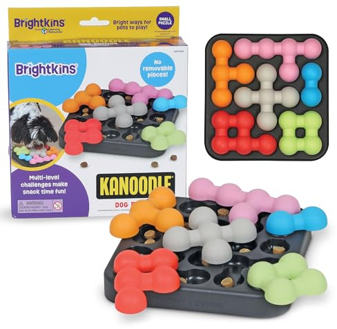Brightkins Kanoodle Dog Edition Small - Dog Toys for Small Dogs, Interactive Puppy Toys, Food Puzzle for Dogs, Cat Puzzle Toy Feeder, Stimulating Pet Puzzles, Mental Enrichment Puppy Games