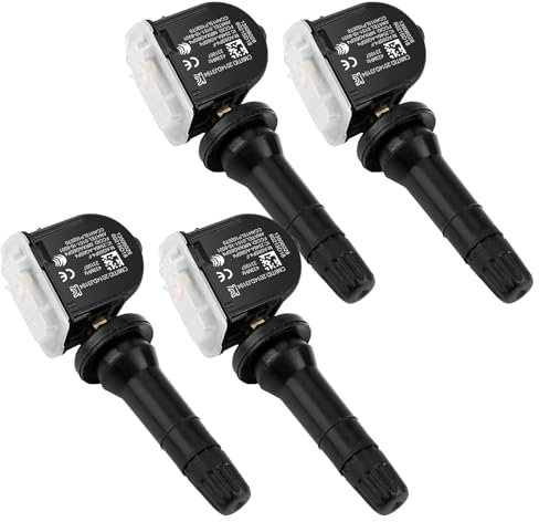 PORFOYO Sensori di Pressione Pneumatici, 4 sensori RDKS, Sistema di Controllo Pressione Pneumatici 433 MHz, Adatti per Buick, Cadillac, XTS, PMS Sensor 13506028