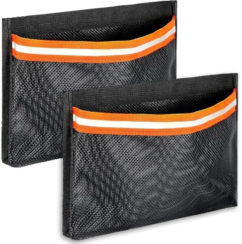 DONGKER Sac de Rangement en Filet pour Bateau,Lot de 2 Sacs de Rangement Réfléchissants Anti-Fuite et Adhésif Puissant pour Outils,Engins,Bateaux,Kayaks,Accessoires de Voiture