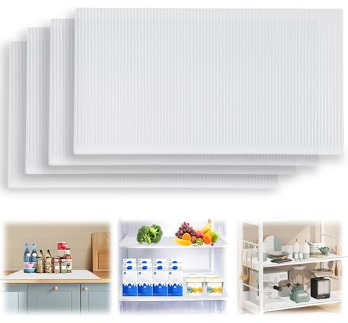 BigKing Alfombrilla para nevera de silicona, 29,4 x 45,3 cm, antideslizante, sin BPA, translúcida, se puede cortar, para proteger armarios de cocina, frigorífico, estantes