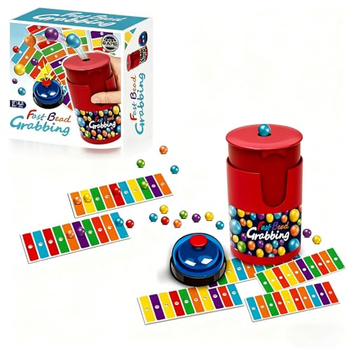 Juego de Bingo de Colores, Juego Rápido de Agarre de Bolas con 90 Bolas de ABS, 6 Tarjetas, Mejora la Cognición del Color y la Coordinación Mano-Ojo para Fiestas Familiares