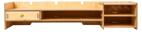 Générique Socle Rehausseur Écran | Surélévateur d'Ordinateur en Bois pour Bureau - Étagère Rangement en Bois pour PC Portable Clavier Fournitures Scolaire Domicile Bureau