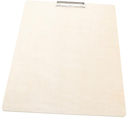 Mipcase Tavola da Disegno in Legno Naturale 48x36 Cm Portatile Clip Resistente per Schizzi e Appunti Artistici, Lavagna da Disegno Compatta per Pittori e Studenti, Utilizzo in Viaggio e Campo