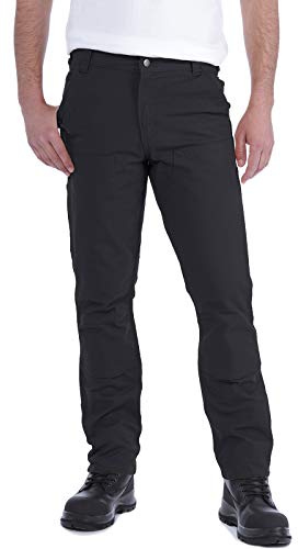 Carhartt Herren Rugged Flex® Straight Fit Duck mit verstärkter Vorderseite, Schwarz, W33/L32