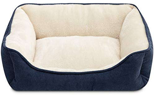 Hollypet Cat Bed Small Dog Bed Pet Bed for Cats and Puppy, Soft Pet Sleeping Bed Breathable Pet Cushion, Blue(50 * 45 * 15cm)