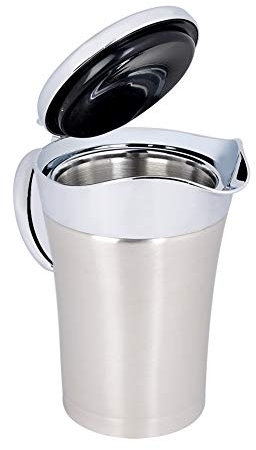 Isolierter Saucentopf, Sauciere, Edelstahl-Saucenkrug Isoliert, 304 Edelstahl Thermoisolierter doppelwandiger Sauciere-Topf-Servierkrug (L, 750 ml)