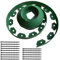 Lawn Edging Flexible Plastic Garden Edging Border for Grass Lawns, Pathways, Raised Borders, Artificial Grass, Landscape edging, with securing pegs Extra (Green-Height 5cm)