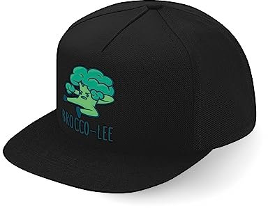Brocco Lee Food Broccoli Fullcap Snapback Flat Bill Art, Nero , Etichettalia unica