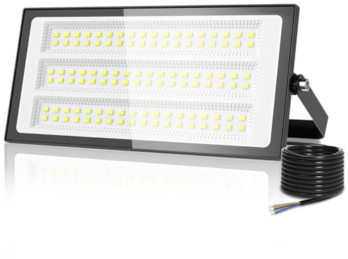 Ankishi 100W LED Floodlight Outdoor - Super Bright 10000LM Outdoor Security Lights IP66 Waterproof Flood Lighting 6000K Cool White Wall Light Outdoor Lights for Garage Patio Backyard Front Yard