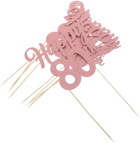 VALICLUD 5piezas Adorno Para Tarta De Feliz Aniversario Adornos Para Cupcakes De Cumpleaños Para Decoración De Tartas Festivas Uso Para Fiestas De Cumpleaños y Postres