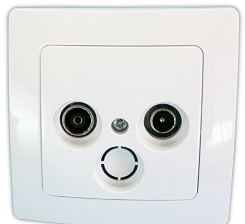 Base antena TV 75O + radio empotrable 75Ω Electro Dh 36.535/A/B 8430552137817