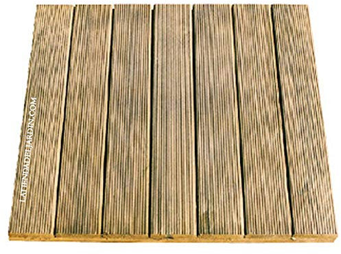 Suinga 6 x Baldosa de madera de pino recta 50x50 cm y 32mm, marrón