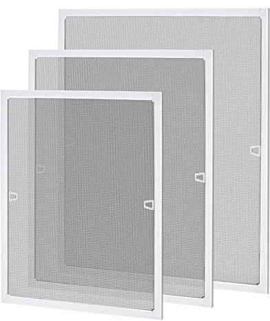 UISEBRT Moustiquaire pour fenêtre avec cadre en aluminium - Moustiquaire sans perçage ni vissage, 120 × 140cm, Blanc