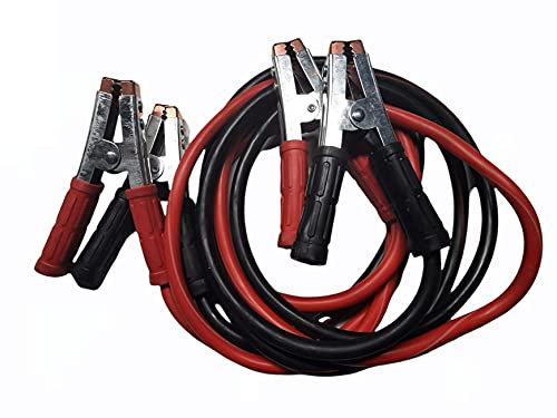 Terryshop74 Cavi di avviamento Batteria per Auto Furgone Camper Van 2000 A Lunghezza 2.5 mt con Morsetti a Molla con Finitura in Rame Cavo Isolato 4mm