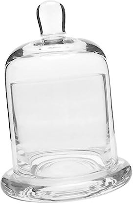 Artibetter 1 Set Campana Di Portacandele Per Candele in Vaso Cloche Centrotavola Da Tavolo Cupola Decorativa in Trasparente Portacera Bicchiere Piante Grasse Con Basamento