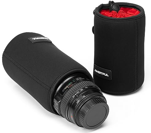 AMBITFUL Kamera Objektiv Tasche 10cm/3.93,13cm/5.11,15cm/5.9,17cm/6.69,28cm/11.02 für DSLR Kamera Objektiv (Canon, Nikon, Pentax, Sony, Tamron, Sigma, Olympus, Panasonic, Fuji) (28cm/11.02)
