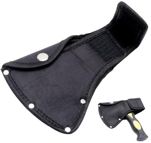 GORGECRAFT Gaine de Tête de Hachette Housse de Tête de Hachette en Tissu Noir pour Hachette de 1 1/3 LB Protecteur de Bord de Hachette Double Pression Housse de Protection pour Hachette Opération