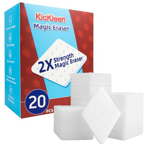 Confezione da 20 spugne magiche per la pulizia, 2 spugne in melamina ad alta densità extra spesse, multifunzionali, per la pulizia della casa, per bagno, cucina, piatti, mobili, pavimenti, pareti,