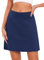 Crewhpo Tennisrock 2 in 1 Damen Sportskort Hoher Taille mit Taschen Golfrock mit Innenshorts Dehnbar für Sommer Rock Hosenrock für Tennis Golf Sport Workout