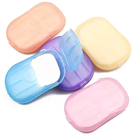 5 Boxes 500 Sheets Colorful Disposable Soap Paper Hand Cleaner Fragrance Mini Color Soap Paper for Travel, School, Indoor, Outdoor, Camping Hiking, Foot Hand Care