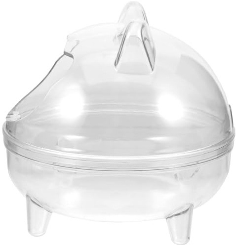 Luxshiny Caja de Baño Transparente para Hámster y Pequeños Animales Baño de Arena para Jerbos y Roedores Accesorio Sanitario y Divertido para y Descansar
