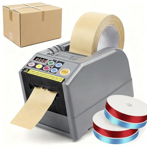 Distributore automatico di nastro adesivo, macchina taglianastri, lunghezza di taglio massima 39, macchina taglianastri elettrica, nastri larghi 2,36, modalità manuale e automatica
