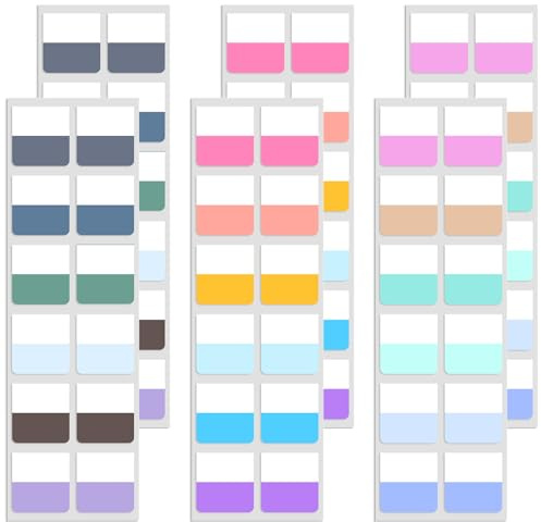 Elegaperma 720 Pcs Sticky Tabs for Notebooks, 3-Color PET Sticky Tabs for Books, Repositionable Transparent Page Markers Stickys Tab for Office School Reading & Filing