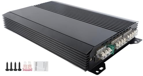 4-kanals bilförstärkare 6800W Högeffekt Klass A B 12V Ultratunn aluminiumlegeringsförstärkare med 4x45W Effekt 4Ω Impedans 90dB SNR 10Hz 30KHz Frekvenssvar för bilsystem Auto