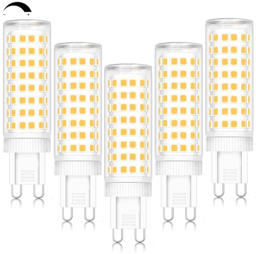 ZYGODLUK Dimmable Ampoule LED G9 10W, G9 LED Ampoule équivalen 100W Halogène Led, Blanc Neutre 4000K, CRI>80, AC 220-240V, Lot de 5