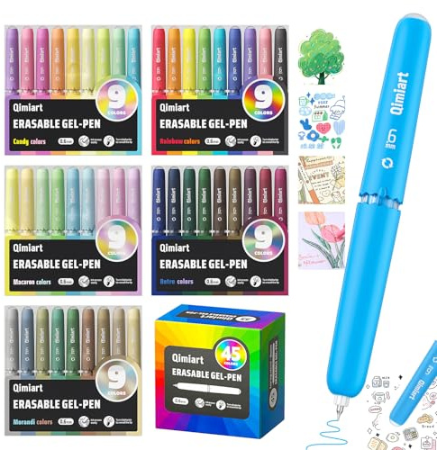 Sonlaryin 45 Couleurs Stylo Effacable avec encre Thermosensible
